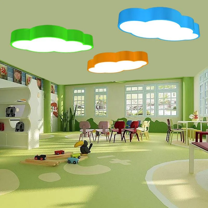 Cloud Ceiling - Children's Room LED Ceiling Lamp in Red/Yellow/Blue -  - #tag1#