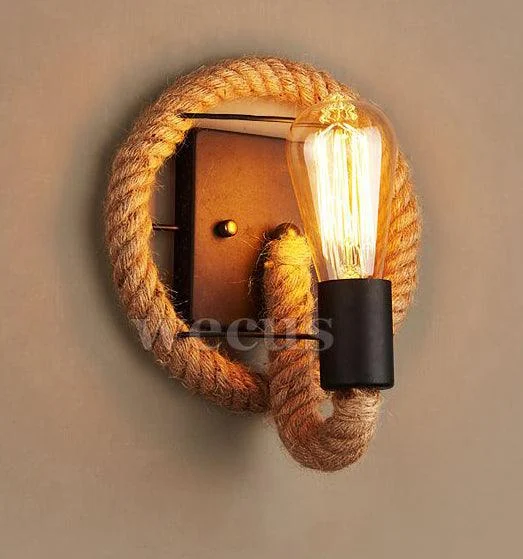 Clove - Round Rope Wrap Wall Lamp -  - #tag1#
