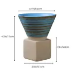 Coarse Pottery Coffee Mug with Base Conical Couture Cup Base Set tag1