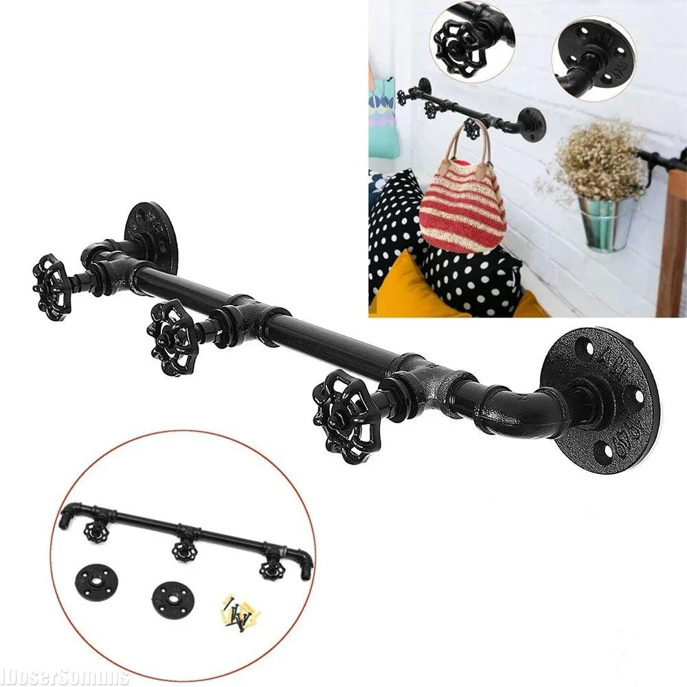Coat Rack - Black - Industrial Style - Suitable for Bags and Coats - up to 30kg -  - #tag1#