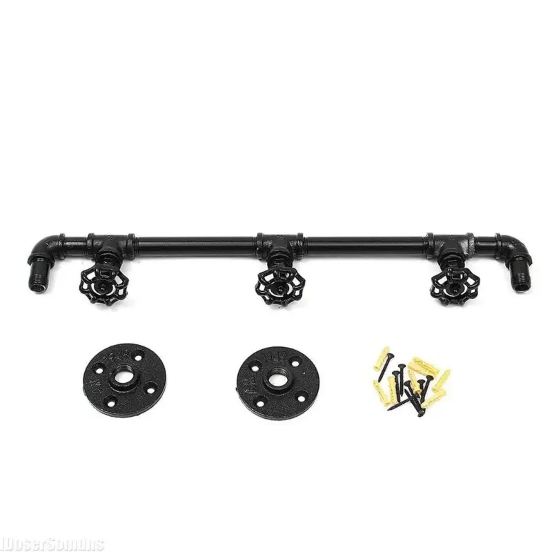 Coat Rack Black Industrial Style Suitable for Bags and Coats up to 30kg tag1