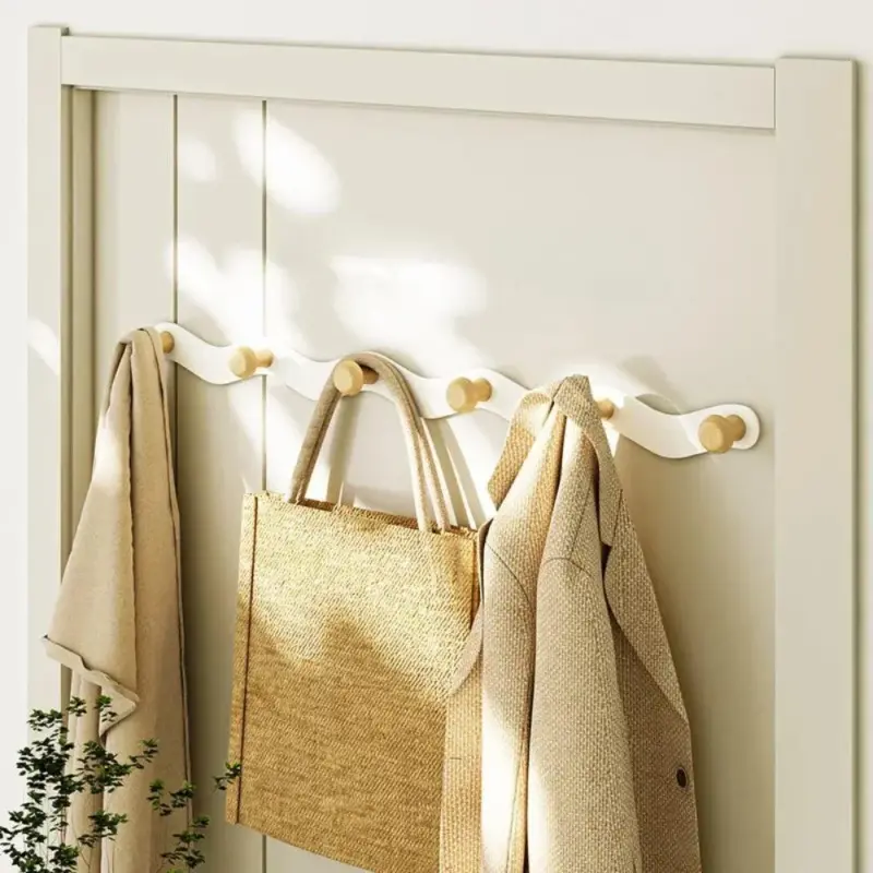 Coat rack Wave coat rack Silver Modern Style For Living Room Hallway Metal tag1