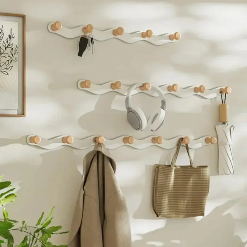 Coat rack Wave coat rack Silver Modern Style For Living Room Hallway Metal tag1