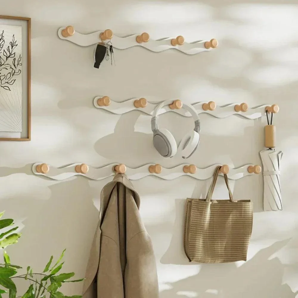 Coat rack - Wave coat rack - Silver - Modern Style - For Living Room/Hallway - Metal -  - #tag1#