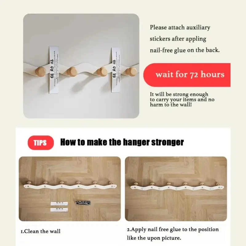 Coat rack Wave coat rack Silver Modern Style For Living Room Hallway Metal tag1