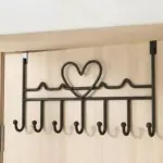 Coat_stop_-_Door_coat_rack_-_Heart-shaped_-_White-Black-Brown_-_Strong_Iron_-_-_tag1_-4183187 Coat stop Door coat rack Heart shaped White Black Brown Strong Iron tag1