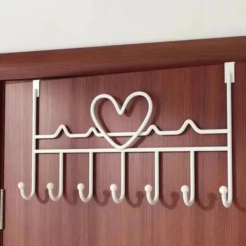 Coat stop - Door coat rack - Heart-shaped - White/Black/Brown - Strong Iron -  - #tag1#