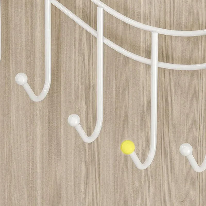 Coat stop - Door coat rack - Heart-shaped - White/Black/Brown - Strong Iron -  - #tag1#