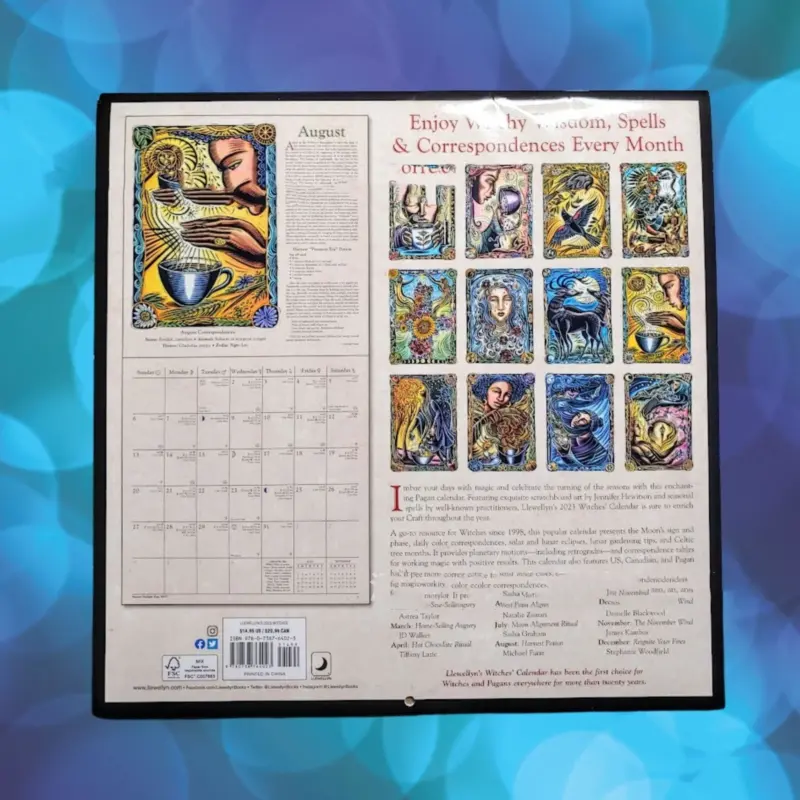 Coated Paper 2023 Witch Calendar Home Wall Calendar Decoration tag1