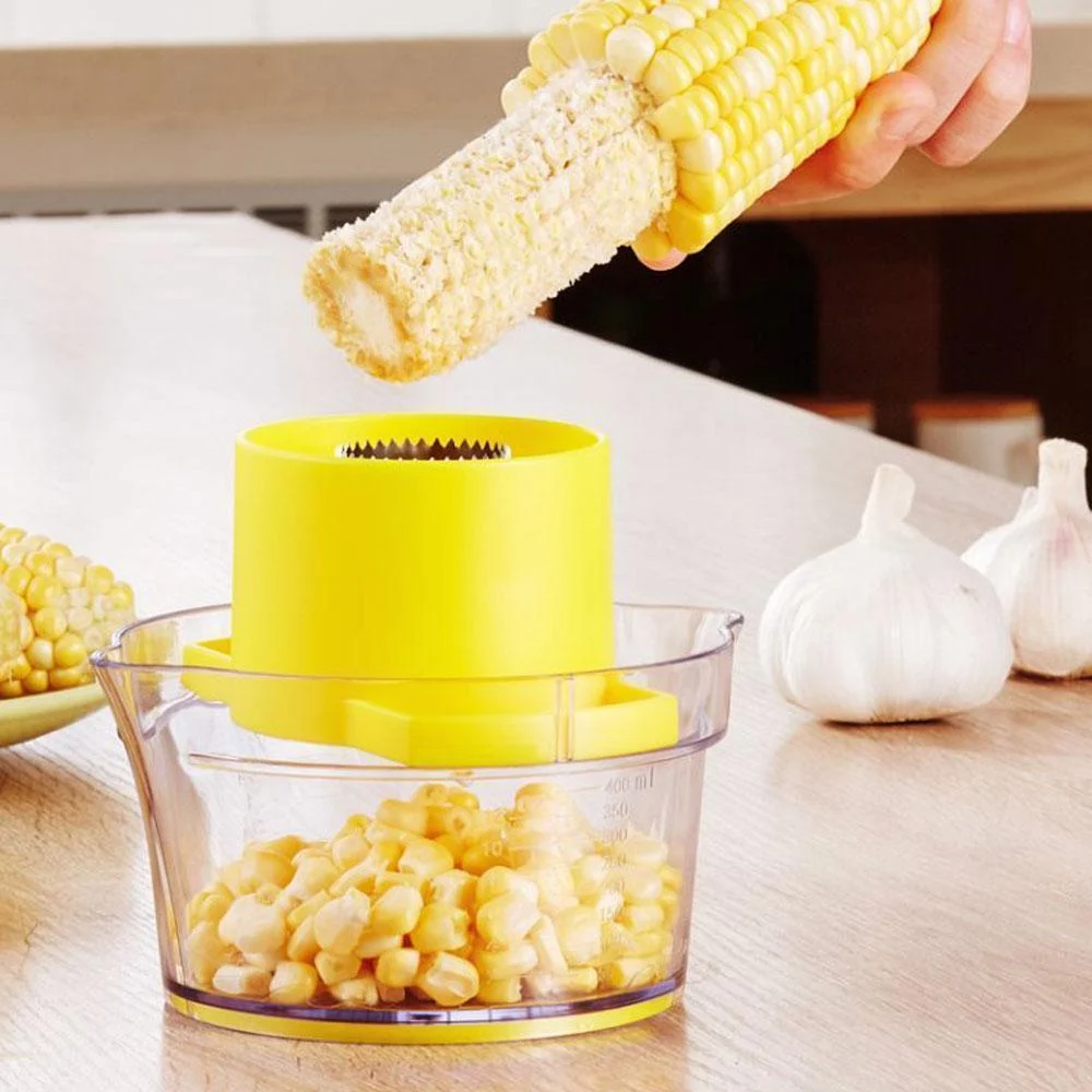 Cob Corn Stripper With Built-In Measuring Cup And Grater -  - #tag1#