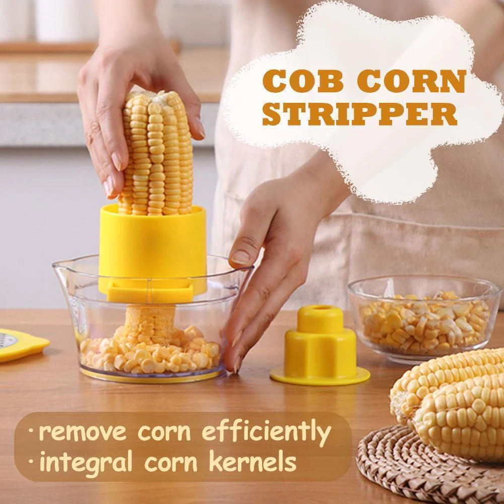 Cob Corn Stripper With Built-In Measuring Cup And Grater -  - #tag1#