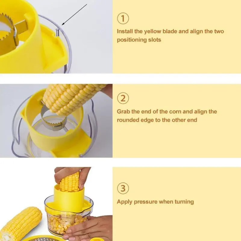 Cob Corn Stripper With Built In Measuring Cup And Grater tag1