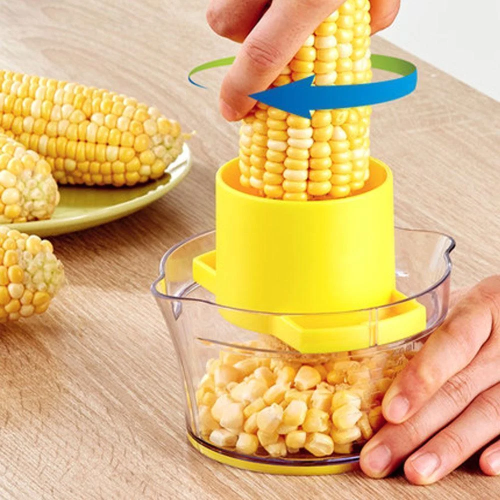 Cob Corn Stripper With Built-In Measuring Cup And Grater -  - #tag1#