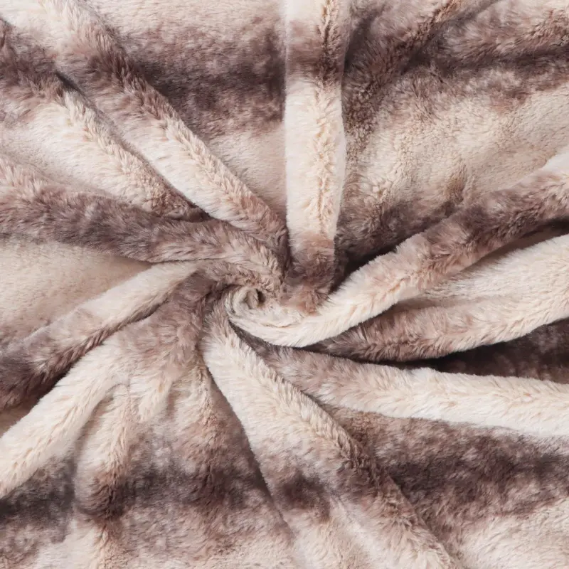 CocoaLux Brown Faux Fur Blanket tag1