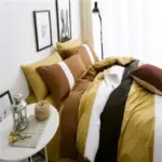 Coffee Brown Grey Green Stripe 100 Cotton Bedding Sets Twin Queen King size Kids Adults Boys a156199b 5ce8 430d b4de 6a7eaeb678a2