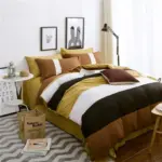 Coffee Brown Grey Green Stripe 100 Cotton Bedding Sets Twin Queen King size Kids Adults Boys dae050ff abc5 4cc0 8c8e 05c048a0efb3