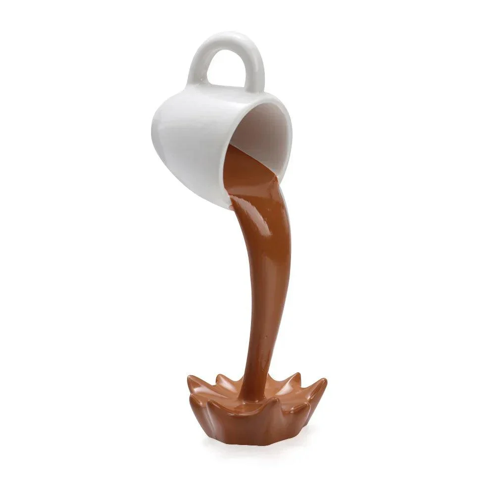 Coffee Cup Sculpture - Coffee Magic - Floating Design - Resin Art -  - #tag1#