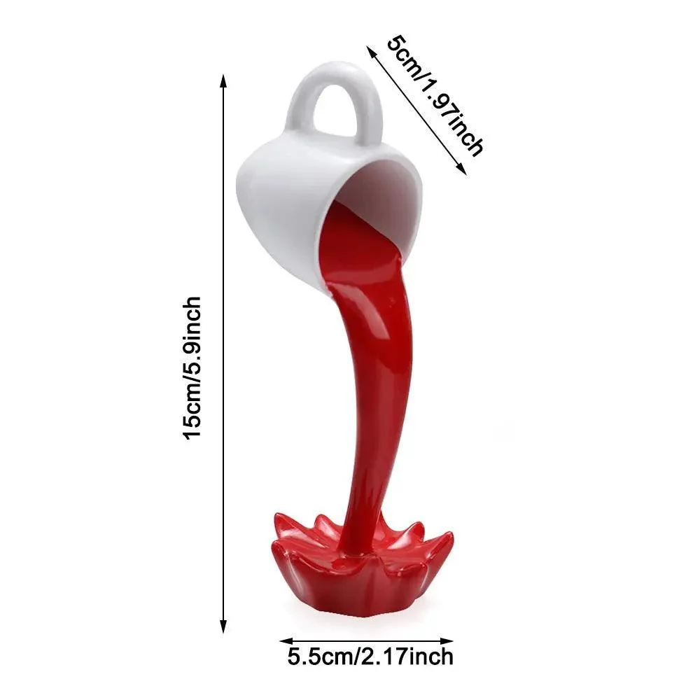 Coffee Cup Sculpture - Coffee Magic - Floating Design - Resin Art -  - #tag1#