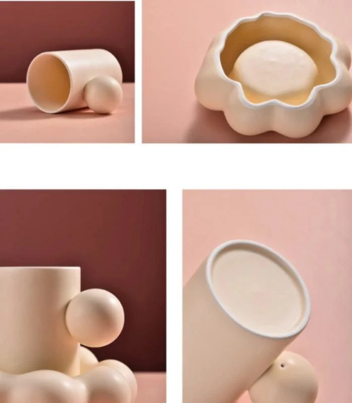 Coffee Cup with Cloud Saucer Tea Mug Ceramic Set Large -  - #tag1#