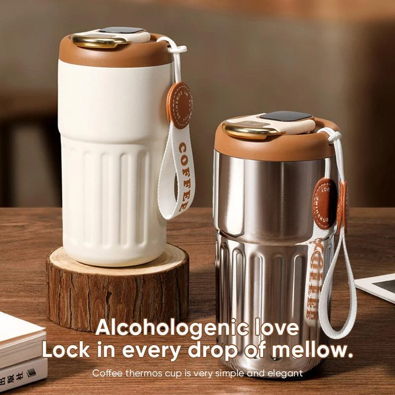 Coffee Thermos With Temperature Display -  - #tag1#