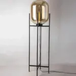 Cognac Glass Floor Lamp
