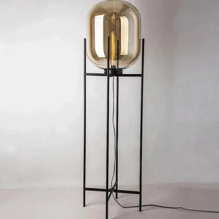 Cognac Glass Floor Lamp -