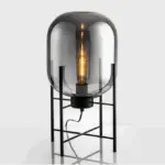 Cognac Glass Floor Lamp