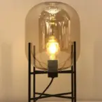 Cognac Glass Floor Lamp