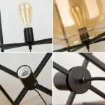 Cognac Glass Floor Lamp