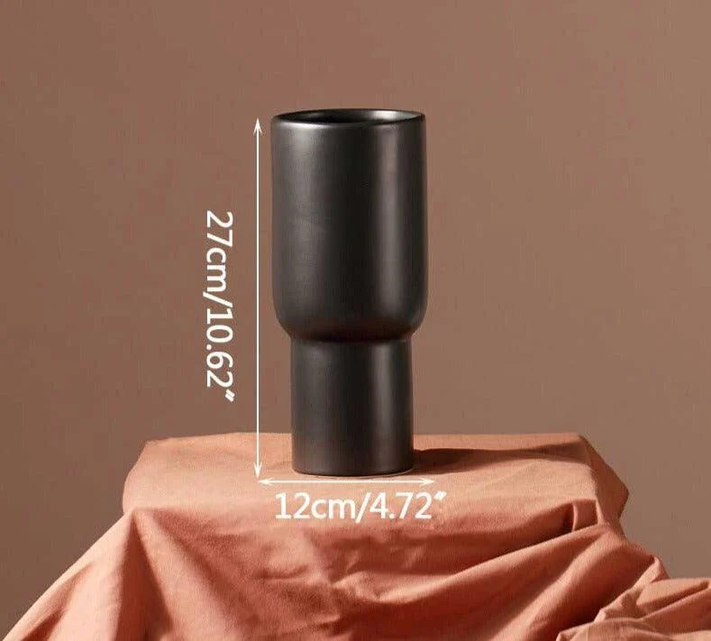 Cold Taupe Minimalist Vase For Dried Flowers -