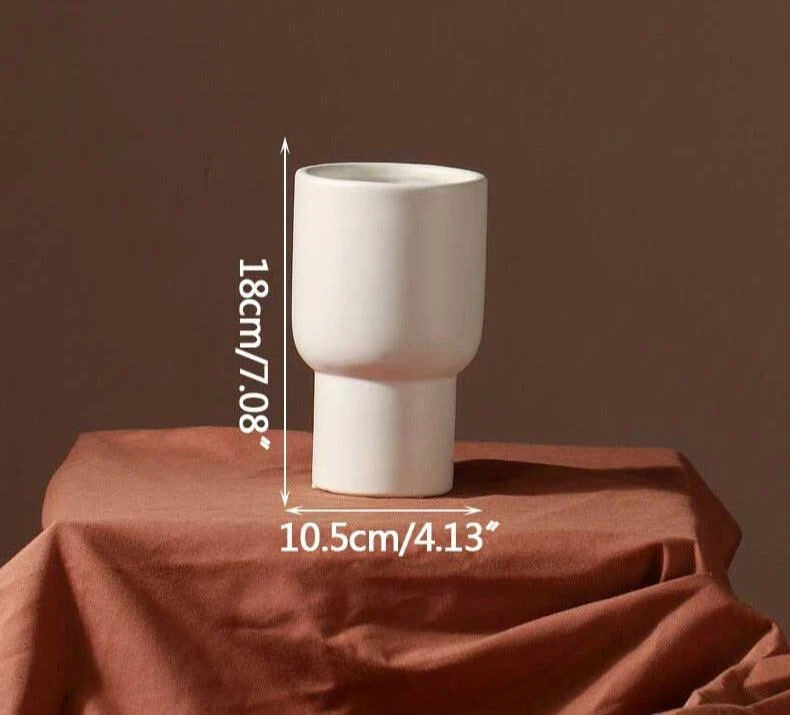 Cold Taupe Minimalist Vase For Dried Flowers -