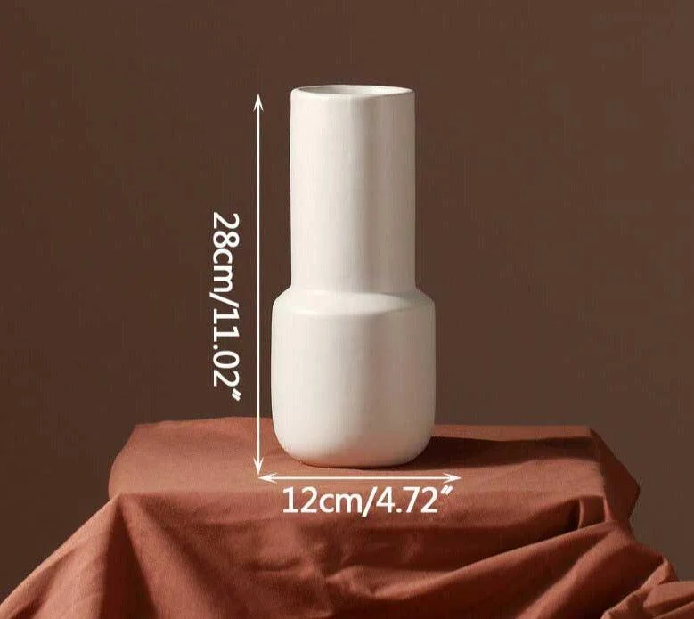 Cold Taupe Minimalist Vase For Dried Flowers -