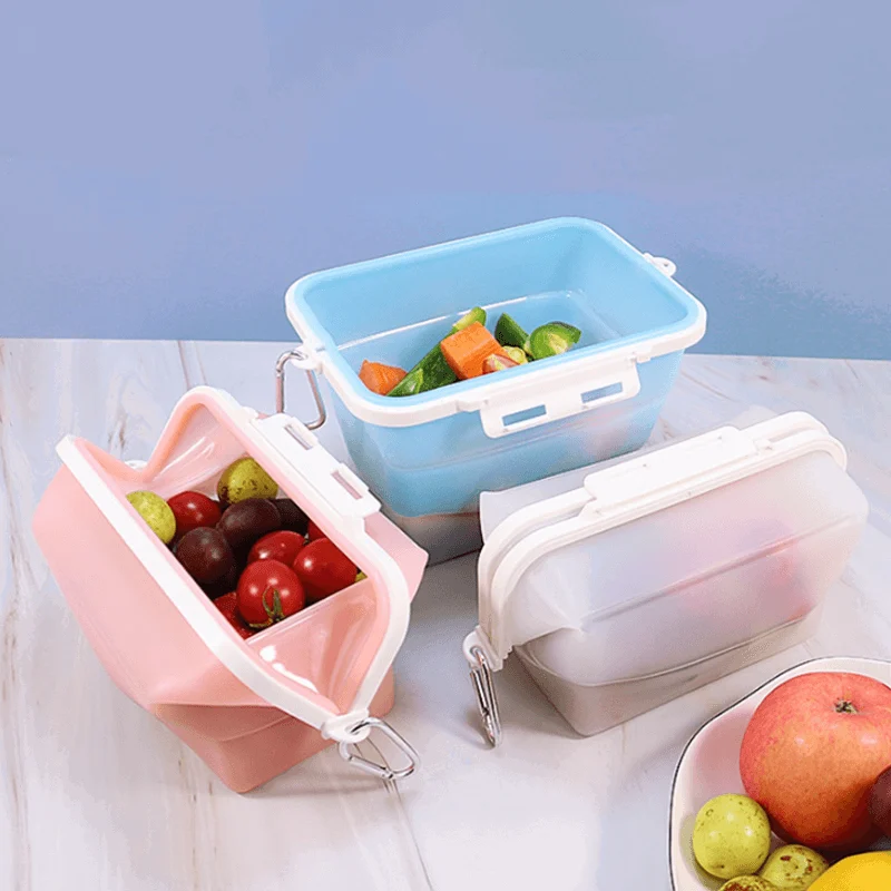 Collapsible Silicone Food Storage Box -  - #tag1#