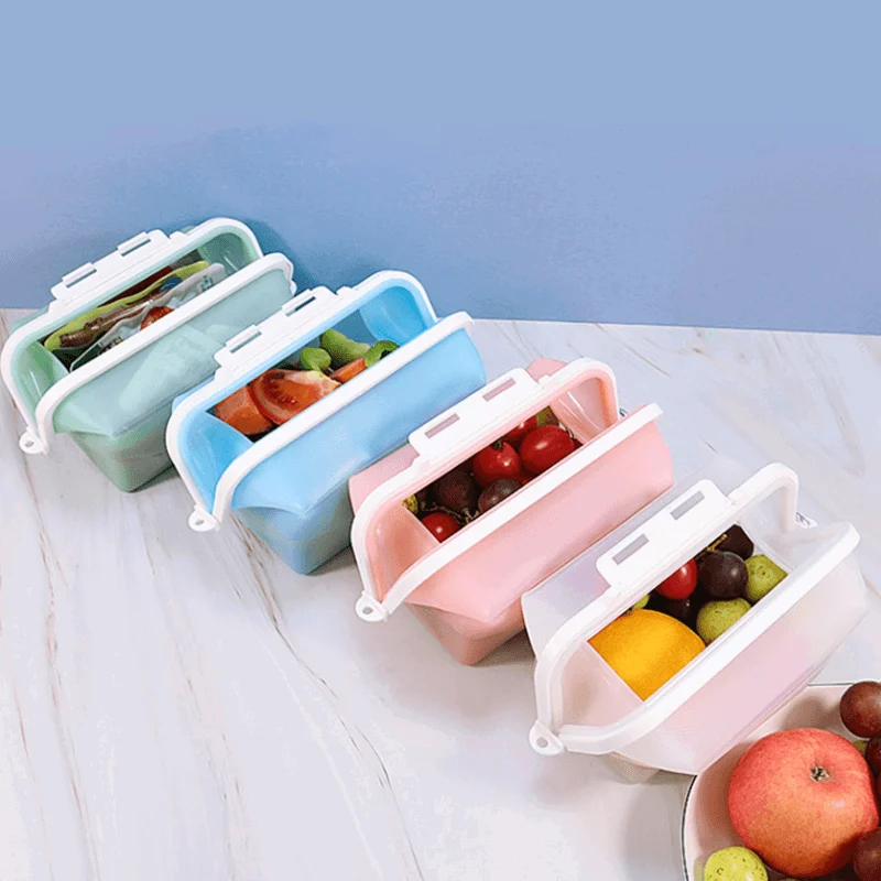 Collapsible Silicone Food Storage Box -  - #tag1#