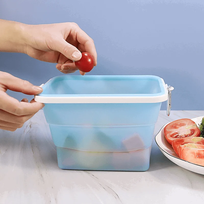 Collapsible Silicone Food Storage Box -  - #tag1#