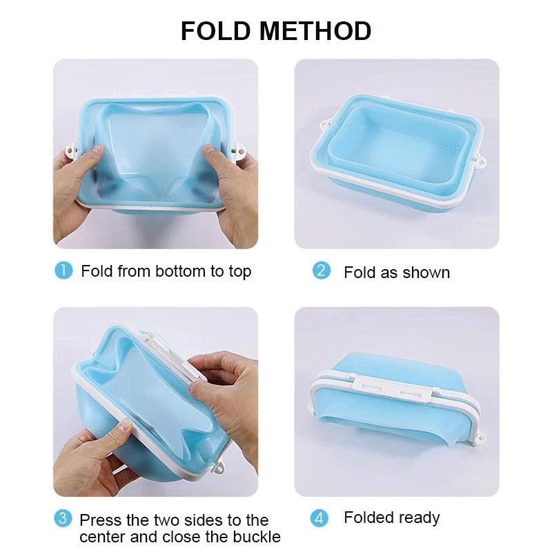 Collapsible Silicone Food Storage Box -  - #tag1#
