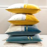 Color Block Velvet Pillow Cover tag1