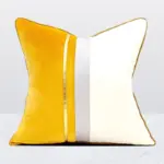 Color Block Velvet Pillow Cover tag1