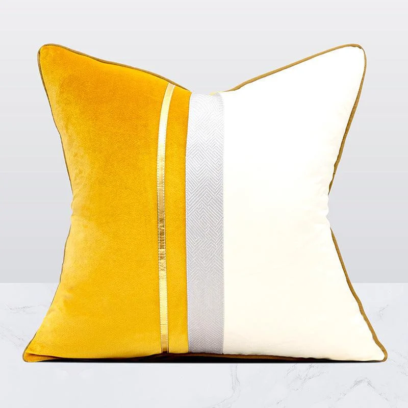 Color Block Velvet Pillow Cover -  - #tag1#