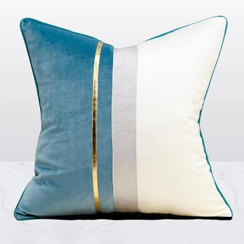 Color Block Velvet Pillow Cover -  - #tag1#