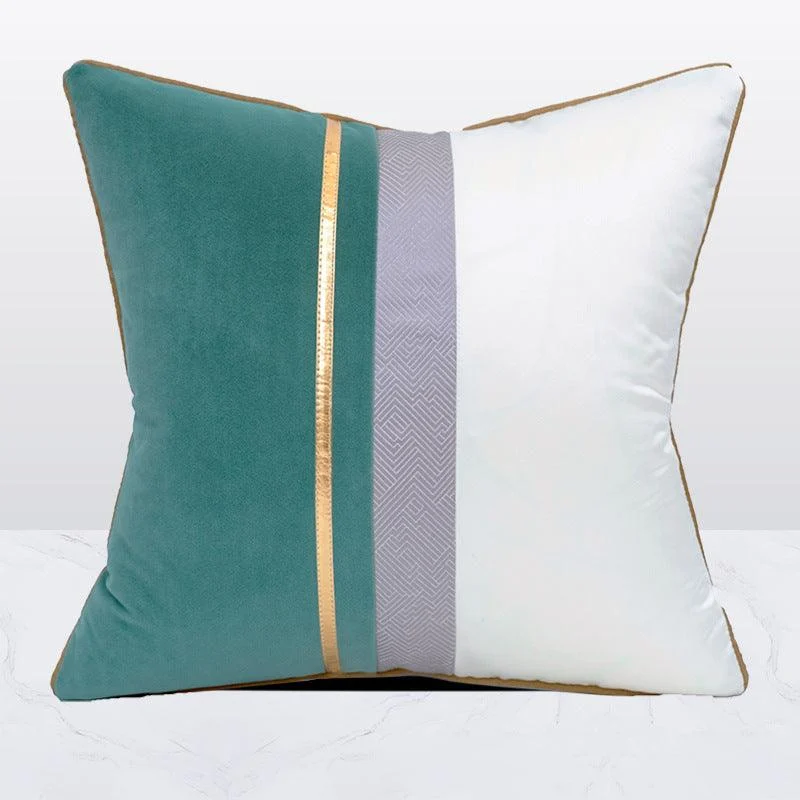 Color Block Velvet Pillow Cover -  - #tag1#