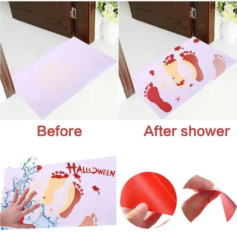 Color Changing Halloween Blood Novelty Bathroom Mat tag1
