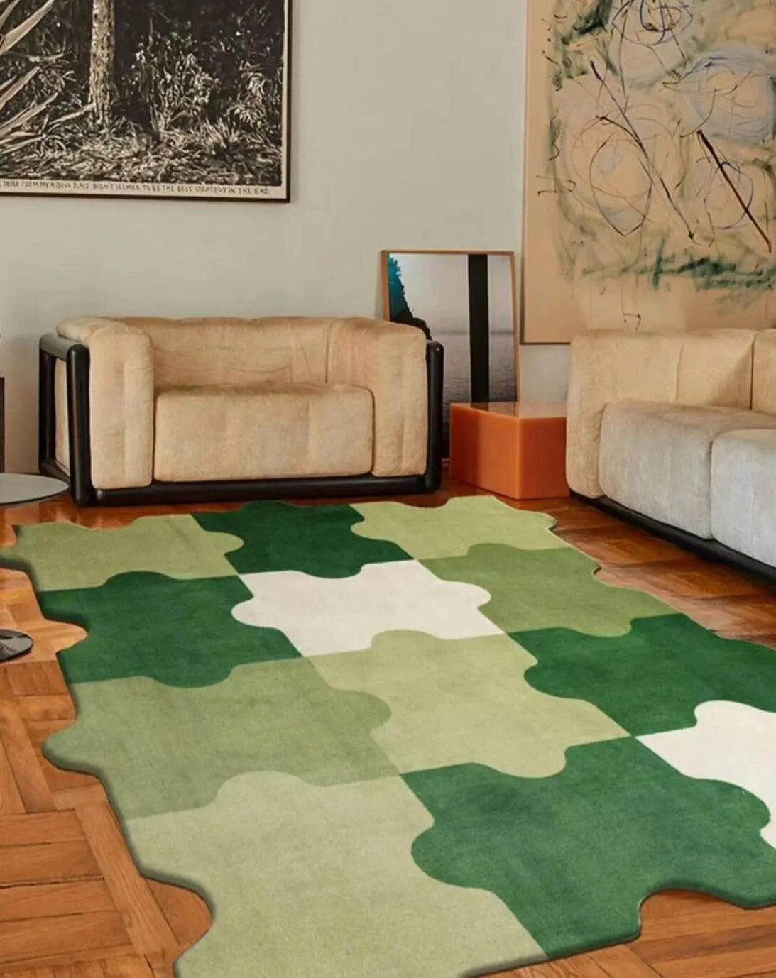 Color Puzzle Design Rug -