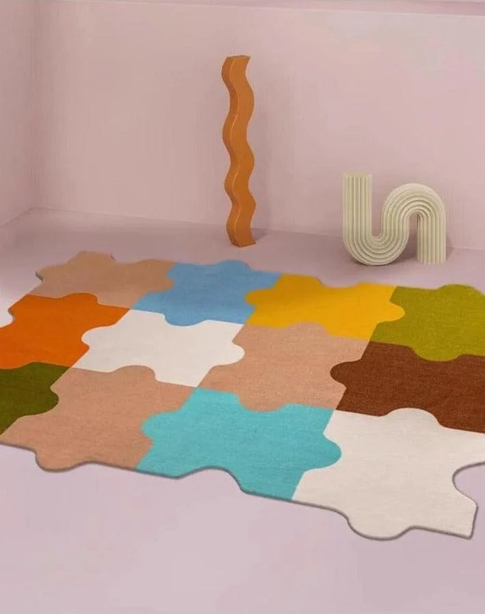 Color Puzzle Design Rug -