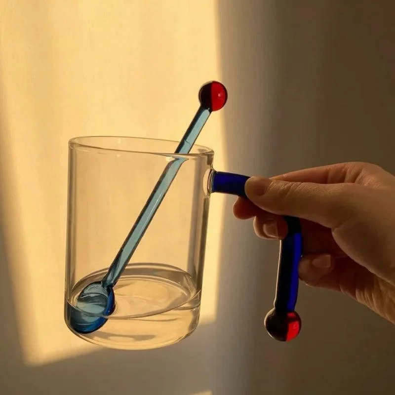 Colored Glass Mixing Spoon -