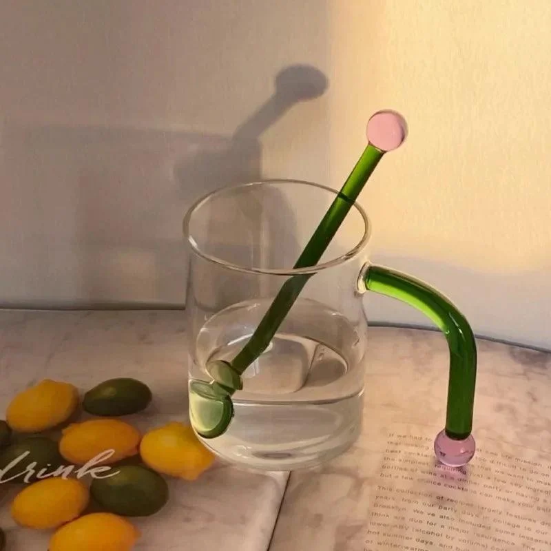 Colored Glass Mixing Spoon -