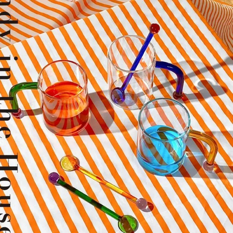 Colored Glass Mixing Spoon -