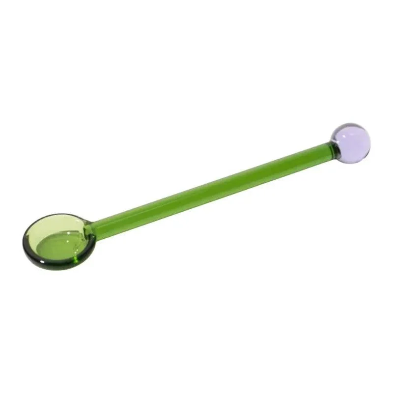 Colored Glass Mixing Spoon -