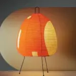 Colored Japanese Wabi Sabi Style Rice Paper Lantern Lamp