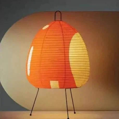 Colored Japanese Wabi-Sabi Style Rice Paper Lantern Lamp -